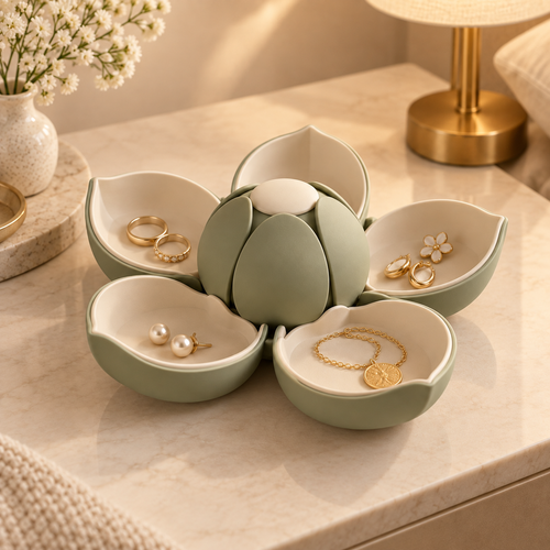 woieeo™ BloomDrop Transforming Floral Catch-All & Jewelry Tray